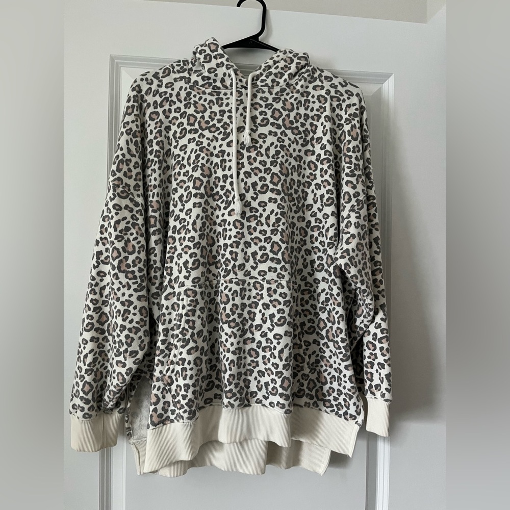 Pink and White Cheeta Print sweater